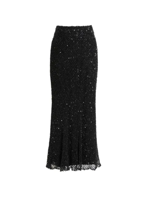 Gemy Maalouf beaded midi skirt Black LPW236794MS