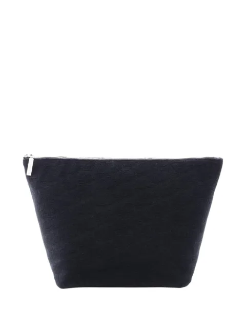 Balenciaga Pre-Owned 2018-2026 Jumbo Medium BB Monogram Sponge Pouch clutch bag Black VYI1SSISFZ9DAQB9