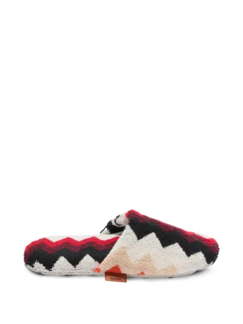 Missoni Home zigzag-knit slippers Red 1E3OG00004