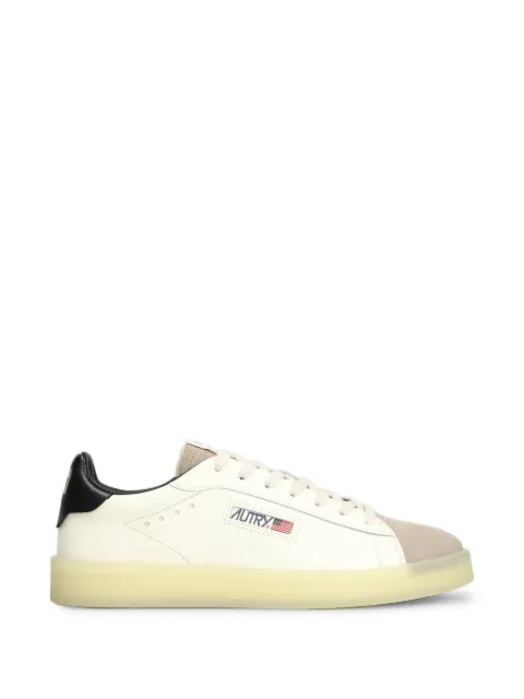 Autry suede-panelled logo-patch sneakers White ADLMFD02