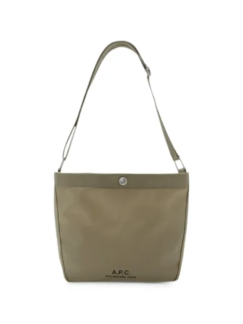 A.P.C. small Journal logo-print shoulder bag Green PSAKRM67010