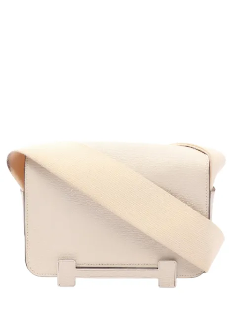 Hermès Pre-Owned 2024 Chevre Mysore Geta crossbody bag White HAKZGCPSCXN1SYRC