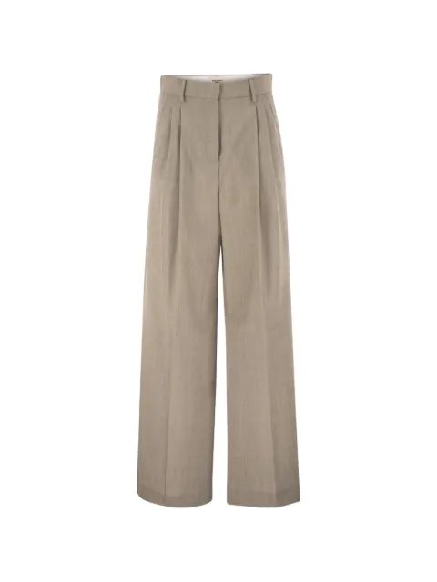 Weekend Max Mara OVVIO belt-loops tailored trousers Grey 2625136051600