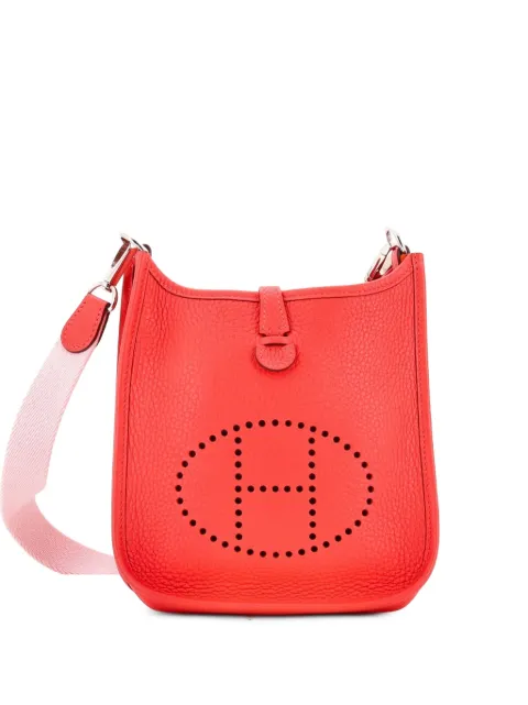 Hermès Pre-Owned Evelyne Bag Gen III Clemence TPM crossbody bag Red HKJR1KHOAT4RK5BA
