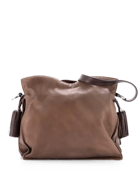Loewe Pre-Owned Flamenco Bag Leather Small shoulder bag Brown H8EFE0V5R2850FS3
