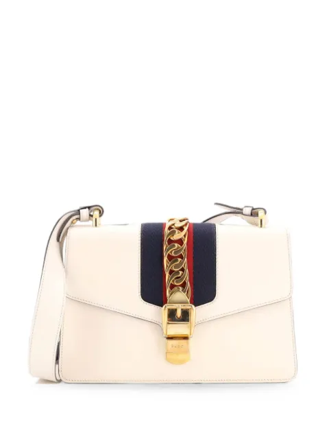 Gucci Pre-Owned Sylvie Leather Small shoulder bag Neutrals D58O8LUGECKFZC0Q