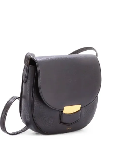 Celine Pre-Owned Trotteur Grainy Leather Small crossbody bag Grey QU08A6KE51LIAS1S
