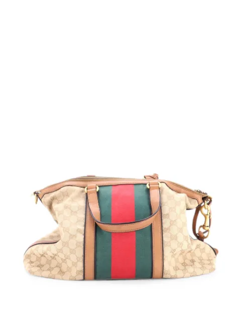 Gucci Pre-Owned Rania Convertible Top Handle Bag Web GG Canvas Medium tote bag Brown OW2FDN56BD7HAFJD