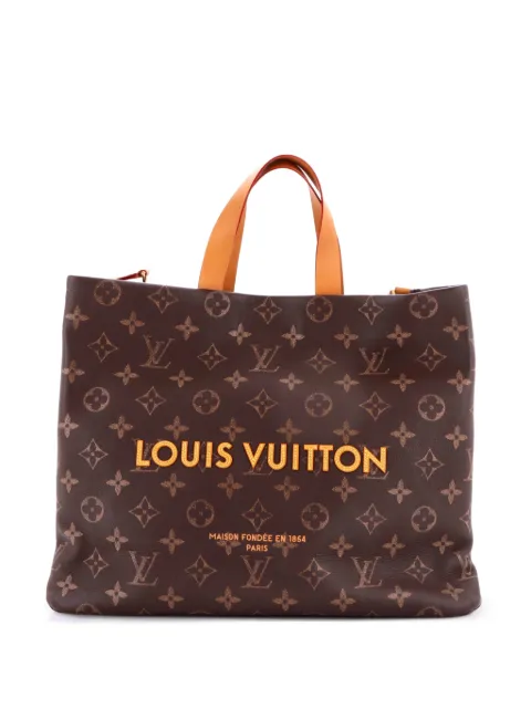 Louis Vuitton Pre-Owned Shopper Monogram Leather MM tote bag Brown AU9RTHP29H61BGAB