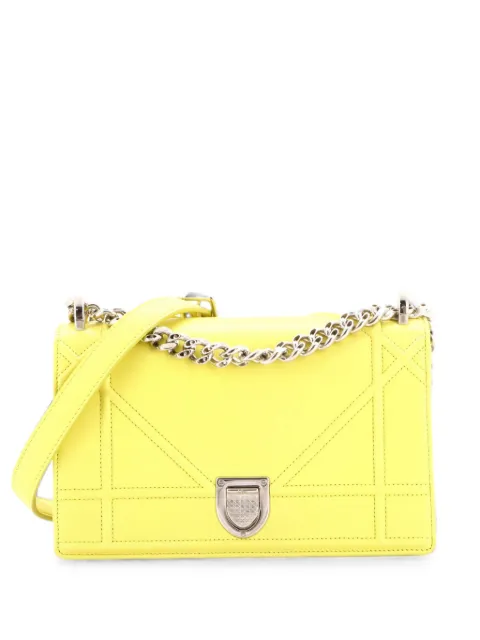 Christian Dior Pre-Owned Diorama Flap Bag Lambskin Small crossbody bag Yellow A5BV1JC0F15V4WJ1