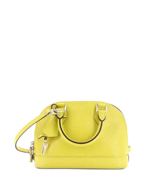 Louis Vuitton Pre-Owned Alma Handbag Epi Leather BB satchel Yellow 8U0R4BCM5LGO256T