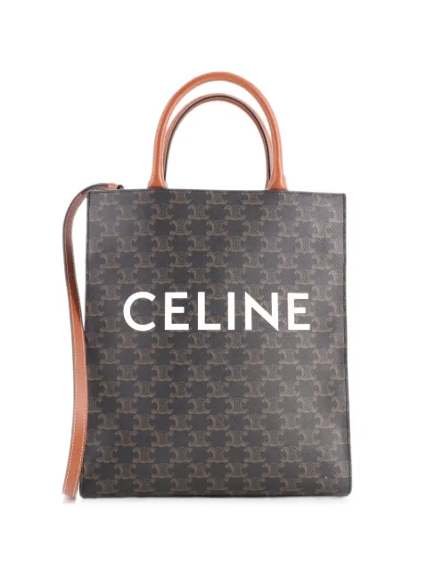 Celine Pre-Owned Vertical Cabas Triomphe Coated Canvas Small tote bag Brown 1O6QGBJRS5GNBGHL