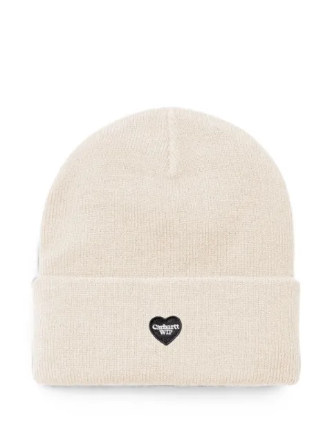 Carhartt WIP heart-patch beanie hat Neutrals I037107