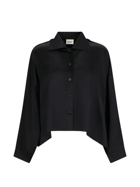 KHAITE Bodine epaulette shirt Black 24803029