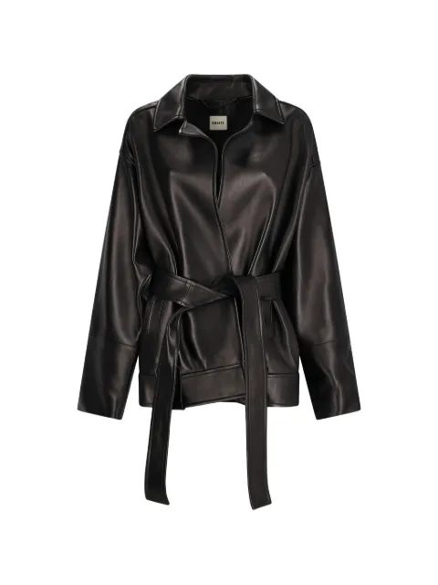 KHAITE Alder belted oversized jacket Black 62391012