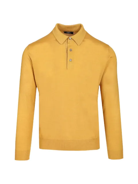 Fedeli fine-knit polo sweater Yellow MU0L7091