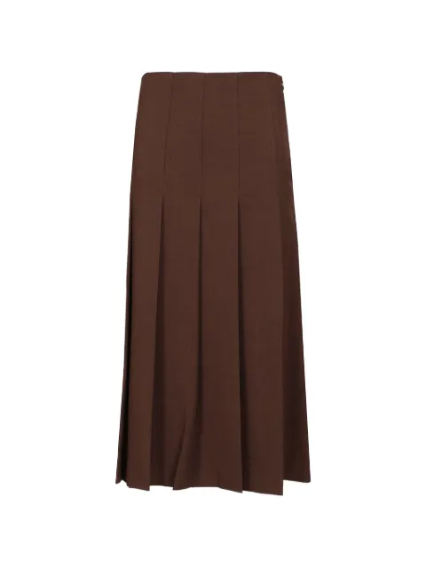 Al Duca D’Aosta 1902 long pleated skirt Brown 4894