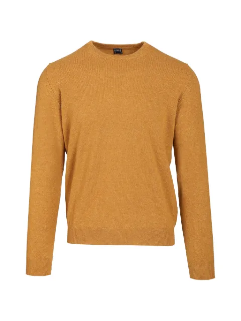 Fedeli fine-knit crew-neck sweater Yellow MU007001