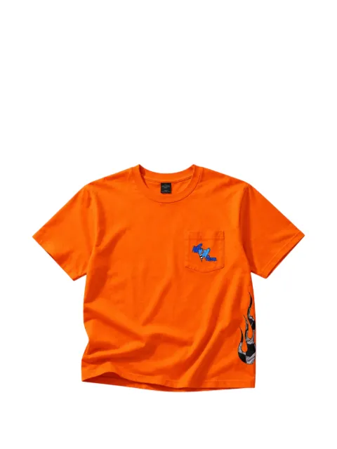 ANTI PROMO Matty Boy flame-print T-shirt Orange MB39