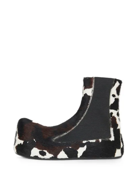 A.W.A.K.E. Mode cow-print pony-hair ankle boots Brown AW25SH8MULTI