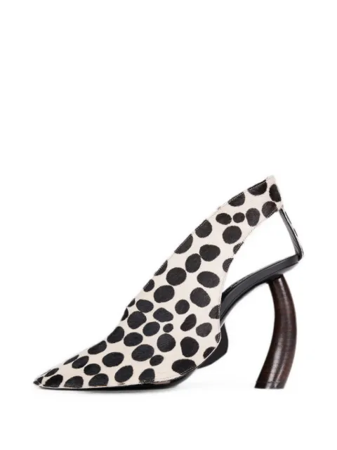 A.W.A.K.E. Mode Lauren dalmatian-print sandals White PF26SH15DALMATIAN