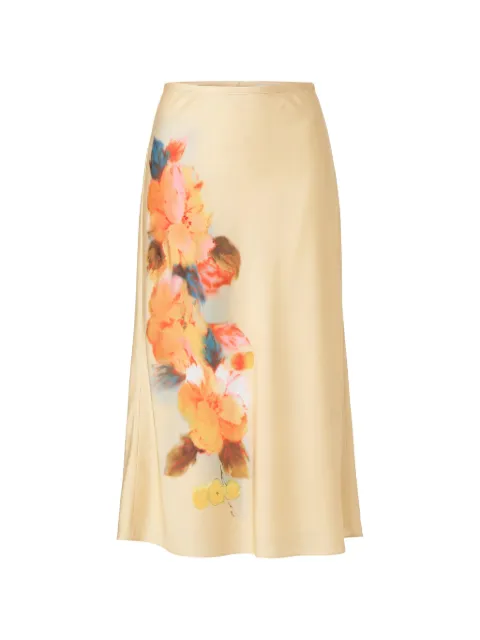 Cinq A Sept Carole floral-print midi skirt Neutrals ZS64812335Z