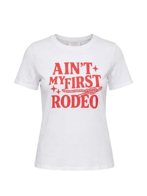 Cinq A Sept slogan-print short-sleeve T-shirt White ZT12892392Z