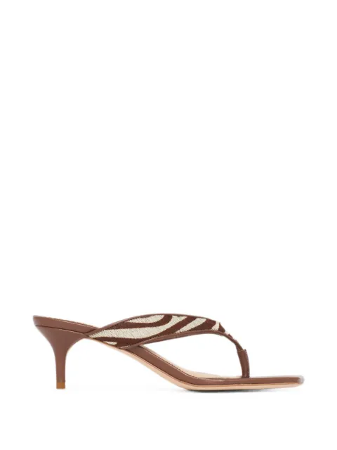 Cinq A Sept Frankie zebra-print heeled sandals Brown SS127L12480Z