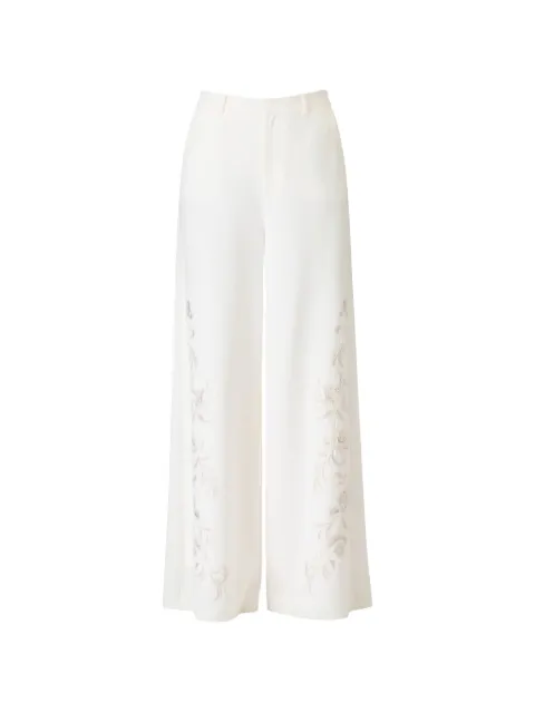 Cinq A Sept Roxane embroidered palazzo pants White ZP1306A1319Z