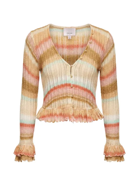 Cinq A Sept Edith ruffled space-dyed cardigan Neutrals ZK124212205Z