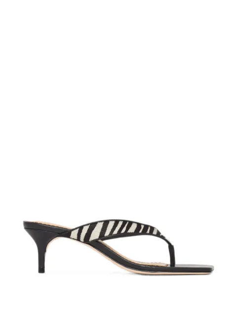 Cinq A Sept Frankie zebra-pattern sandals Black SS127L12480ZBIV