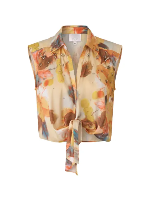 Cinq A Sept Marianna watercolour-floral-print top Neutrals ZW2067B12197ZSMSM