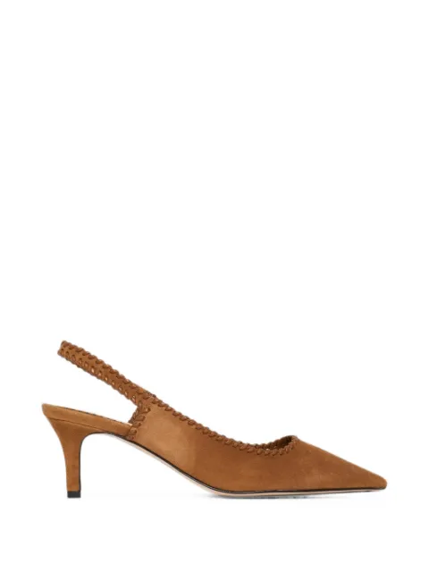 Cinq A Sept Sylvie braided-trim slingback pumps Brown SH001L12864ZTOF