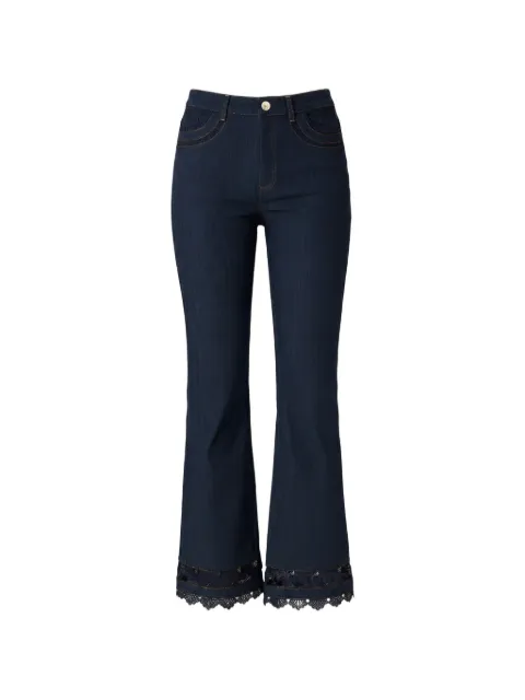 Cinq A Sept Stevie guipure lace-trim jeans Blue ZP13021502ZIND
