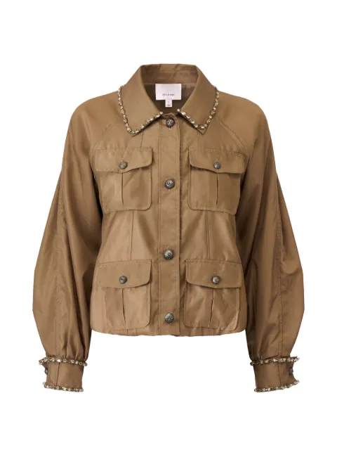 Cinq A Sept Adami rhinestone-embellishment jacket Brown ZJ861A10556ZBRSO