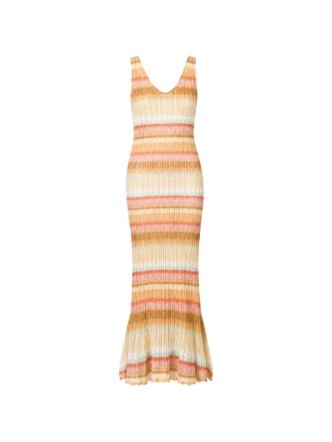 Cinq A Sept Edie stripe-pattern maxi dress Neutrals ZK124412205ZSMUL
