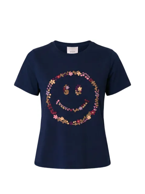 Cinq A Sept wildflower-embroidery shrunken T-shirt Blue ZT12908918Z