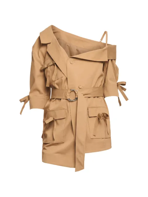 Cinq A Sept Saige off-shoulder belted jacket Neutrals ZJ102010787Z