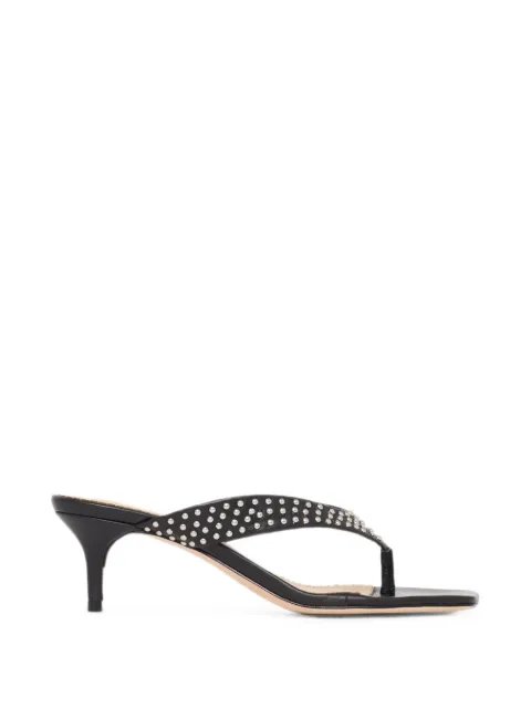 Cinq A Sept Frankie studded leather heeled sandals Black SS127LS12115Z