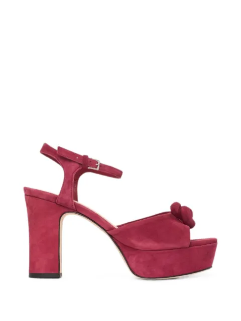 Cinq A Sept Arianna knot-details sandals Red SS095L12478ZBEWI