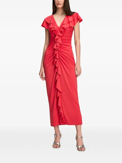 Cinq A Sept Tallis ruffled ruched midi dress Red ZD35222741Z