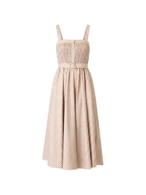 Cinq A Sept Zoie striped midi dress Neutrals ZD350311861Z