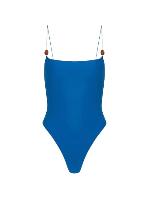 TROPIC OF C the C bead-embellished swimsuit Blue CS25