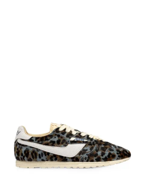 Autry Windspin Low leopard-print pony-hair sneakers Grey WSLWPZ03