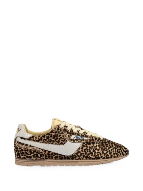 Autry leopard-pattern sneakers Brown WSLWPZ02