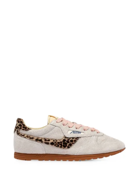 Autry Reelwind Low leopard-print suede sneakers Grey WSLWYE01