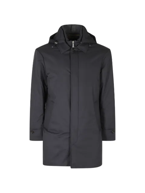 Moorer hooded single-breasted jacket Blue MOUSP100058TEPA011099