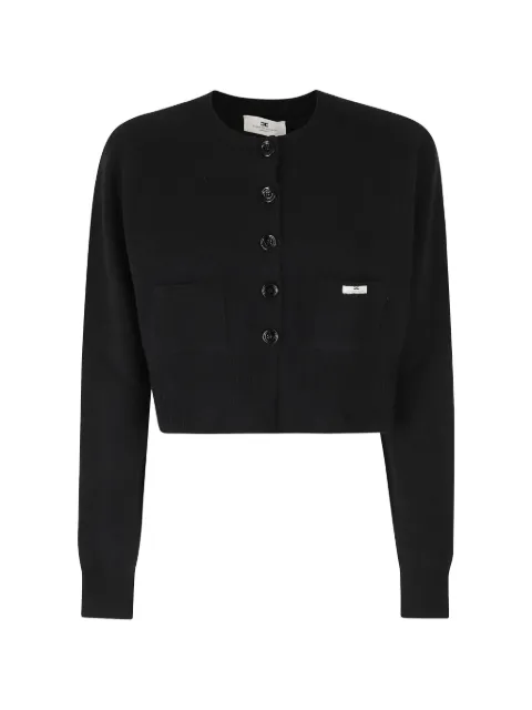Elisabetta Franchi button-fastening cropped cardigan Black MK12T66E2