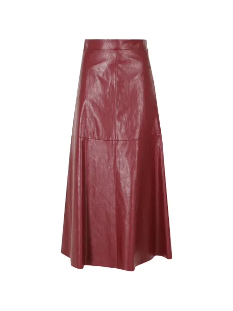 Federica Tosi crinkled-finish flared skirt Red 30700302