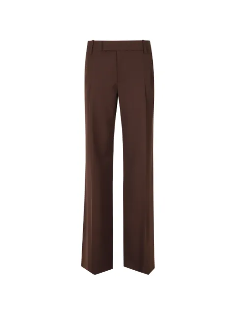 Federica Tosi pressed-crease straight-leg trousers Brown 30804303